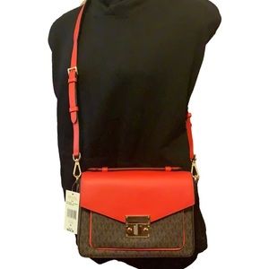 MICHAEL KORS ROSE DARK SANGRIA MEDIUM TOP HANDLE